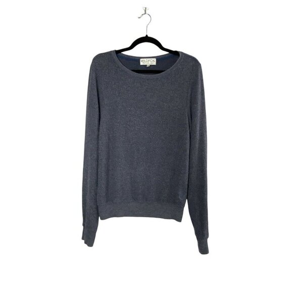 WILDFOX Sweatshirt Long Sleeve Crewneck Pullover Beach Blue XS 77-24 - Picture 2 of 11